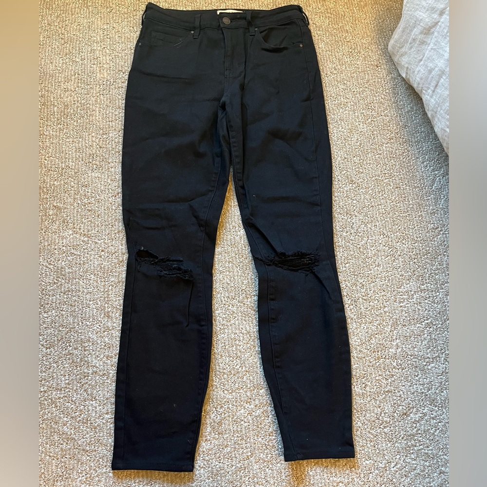 PACSUN Skinny Ankle Jeans-Ripped Knees